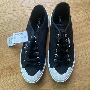 Brand new black Superga